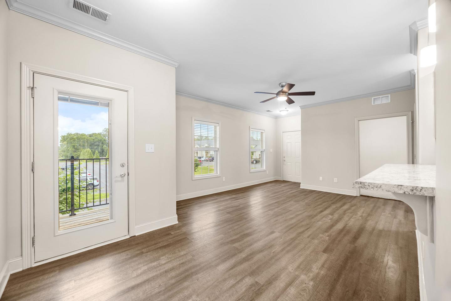 north pointe 2 bed 2 bath - living area